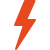 Orange lightning bolt icon representing power or energy.