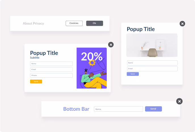 Custom popup layouts