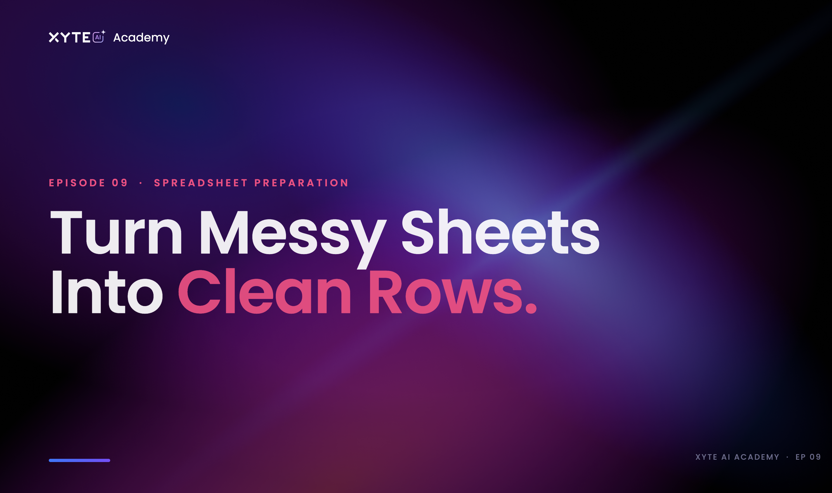 Spreadsheet Preparation