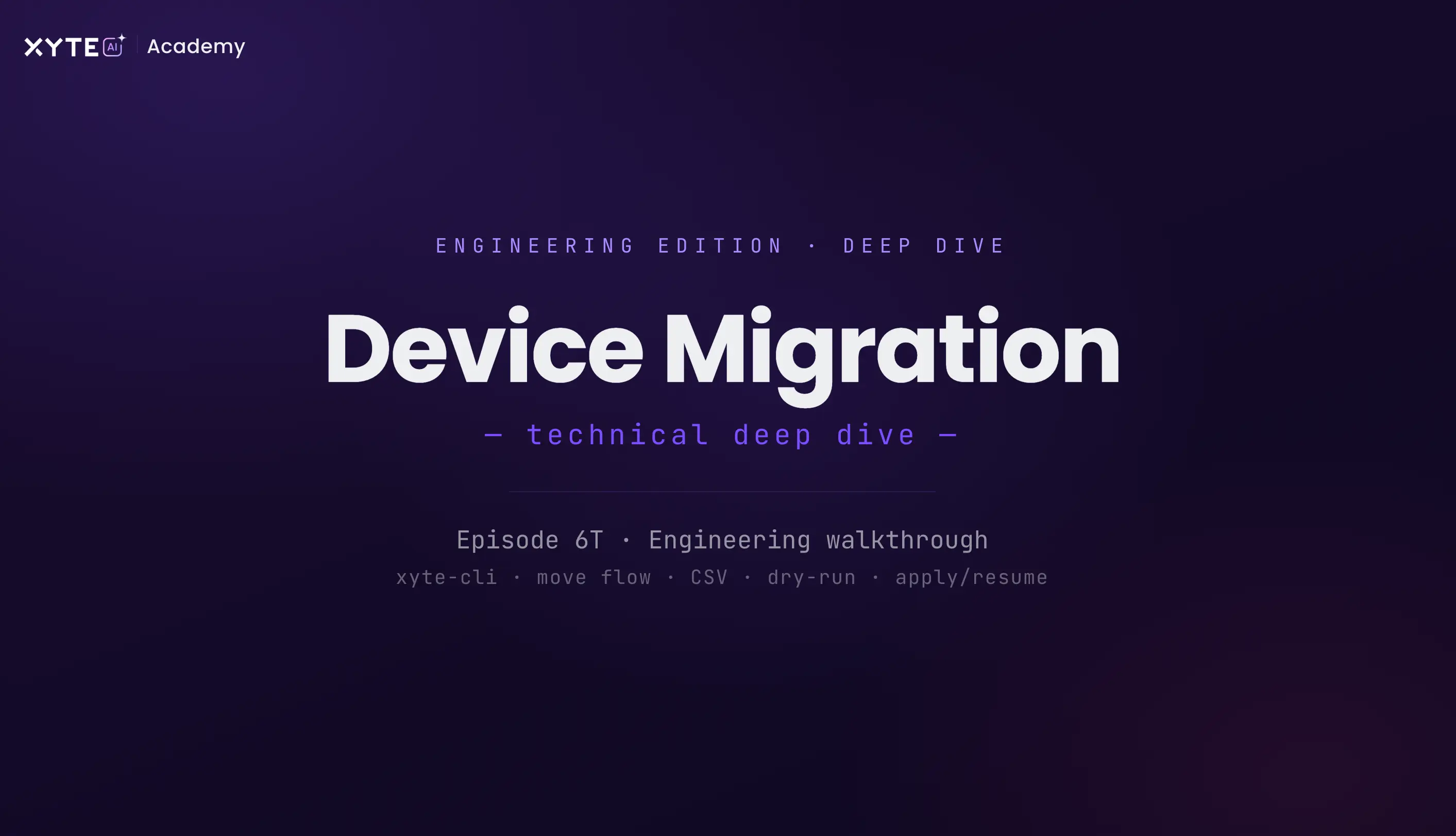 Device Migration - Technical Deep Dive