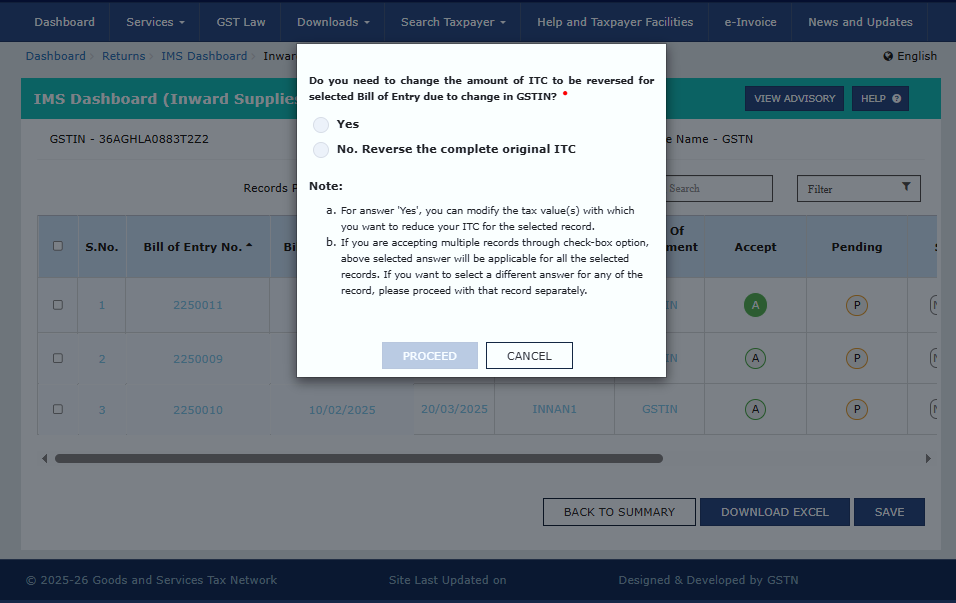 Invoice Management System Dashboard - Inward Suppliers 