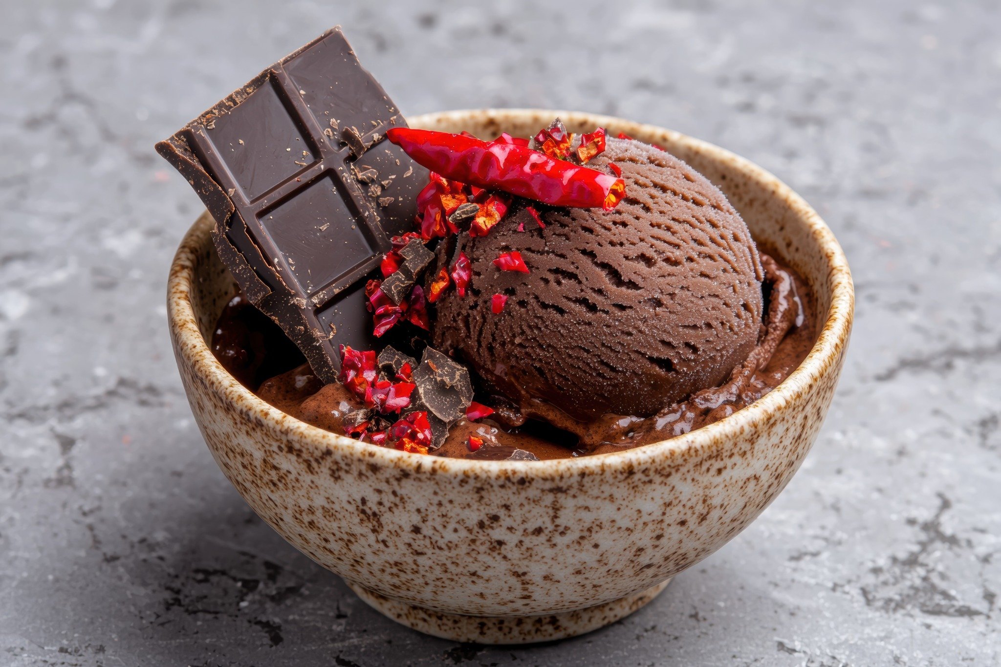Chocolade-ijs met kruidige twist