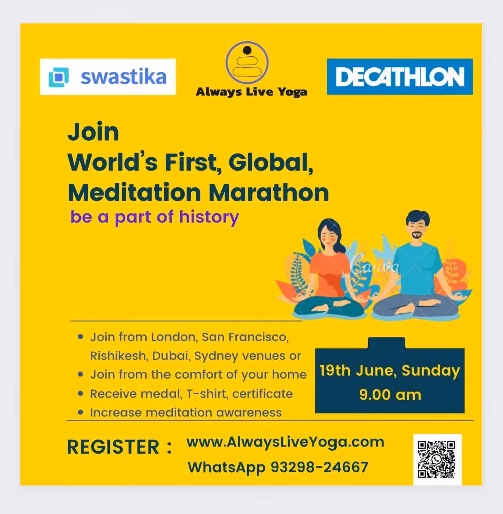 World's First, Global, Always Live Yoga MEDITATION MARATHON