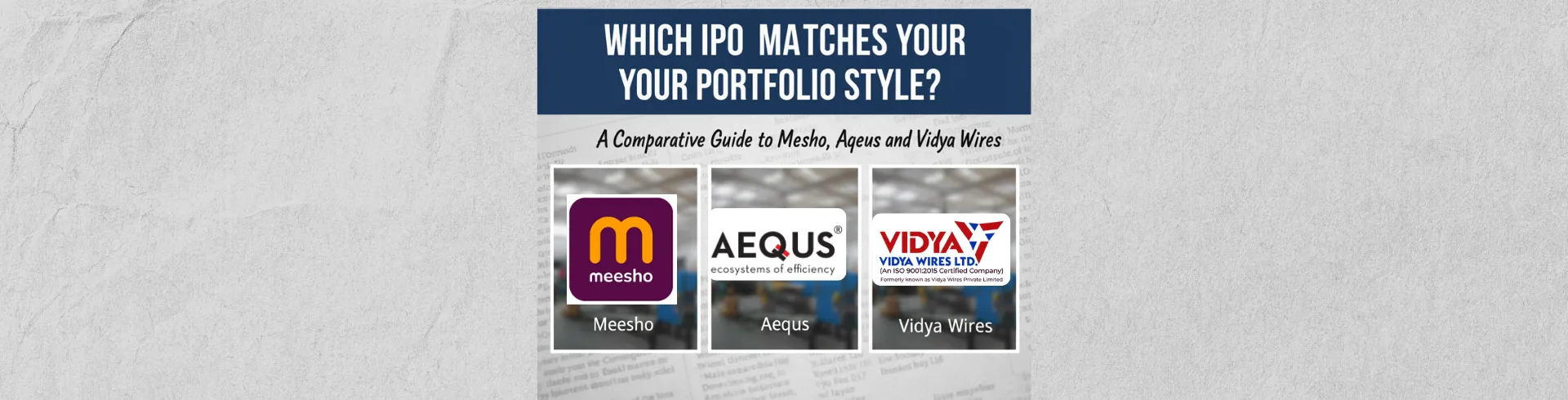 Which IPO Matches Your Portfolio Style? A Comparative Guide to Meesho, Aequs and Vidya Wires