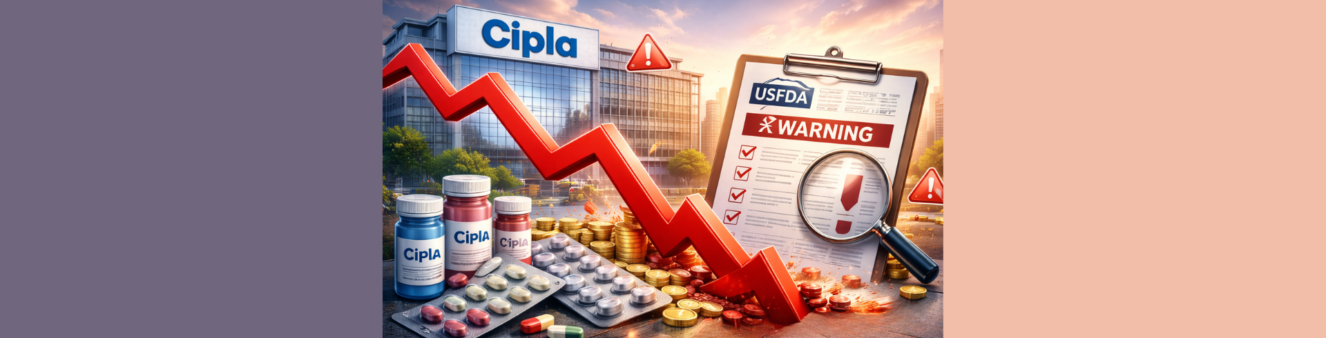 Cipla Shares Slide 5% as USFDA Observations on Key Partner Dent Investor Sentiment