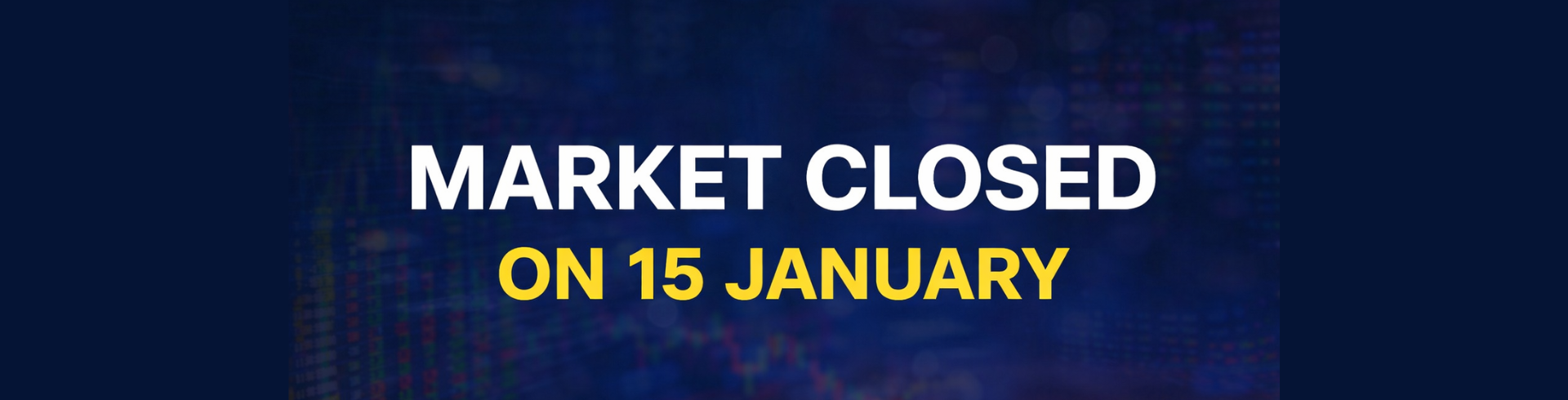 Indian Stock Market Will Remain Closed on 15 January 2026