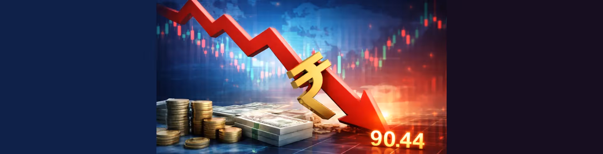 Indian Rupee Slides to 90.44: What’s Driving the Latest Currency Pressure?