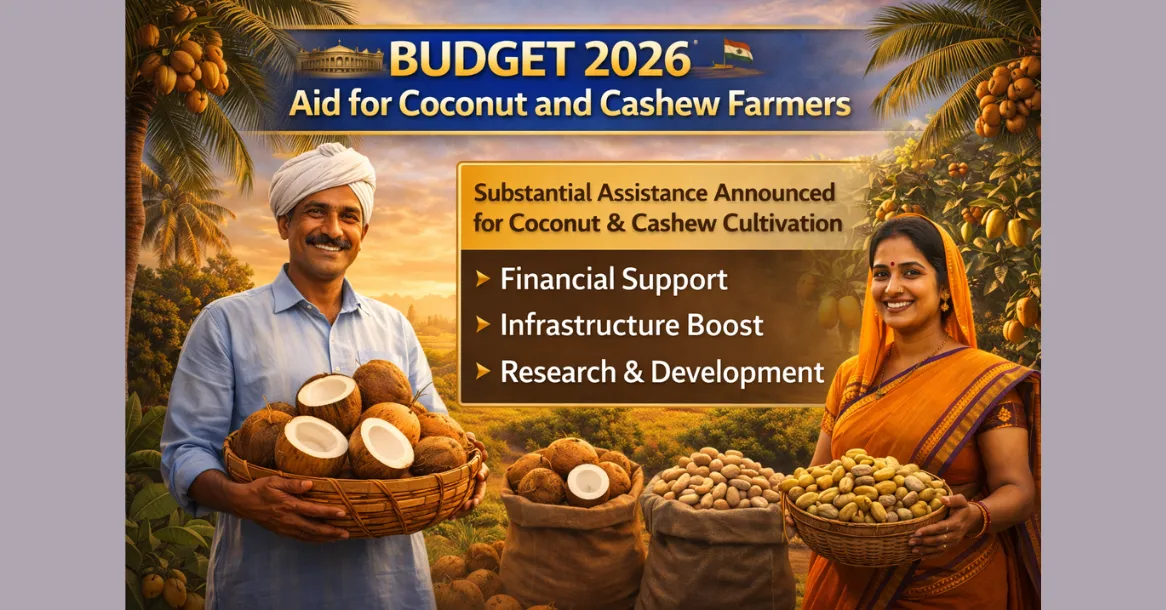 Budget 2026 Aid for Coconut and Cashew Farmers | Union Budget 2026 Key Points