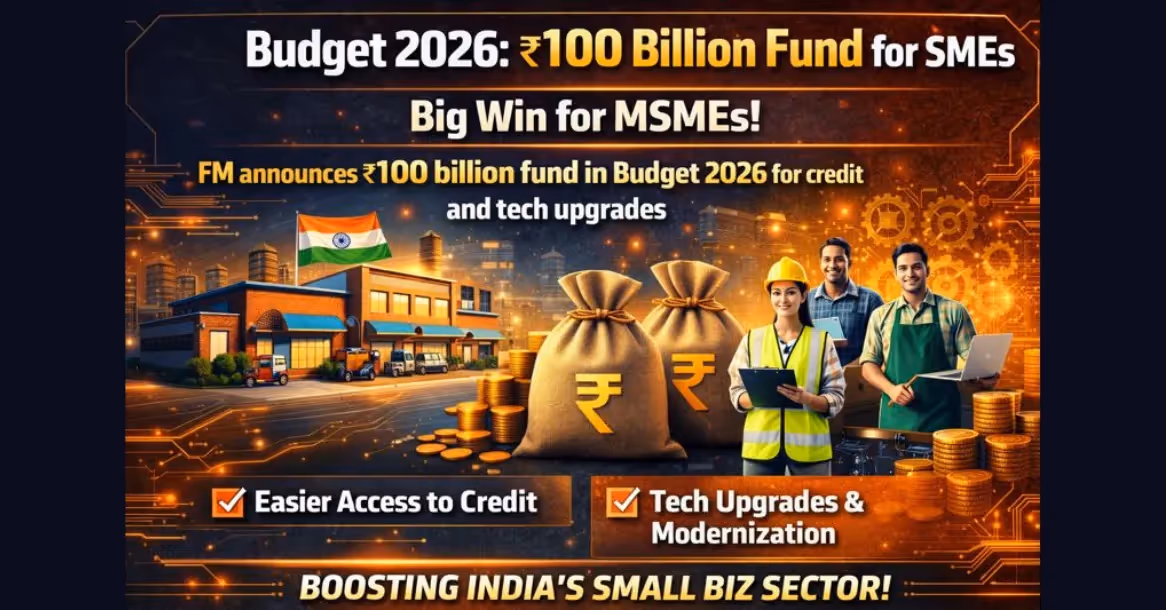 Budget 2026: ₹100 Billion Fund for SMEs – A Growth Booster Budget 2026 Impact | Union Budget 2026 Key Points