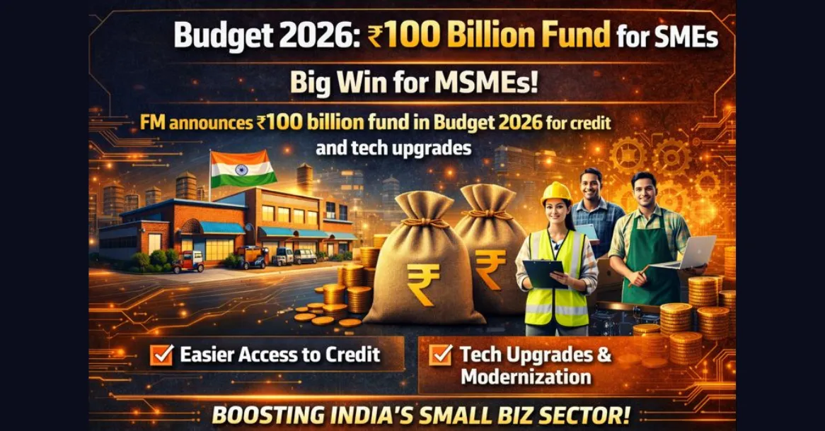 Budget 2026: ₹100 Billion Fund for SMEs – A Growth Booster Budget 2026 Impact | Union Budget 2026 Key Points