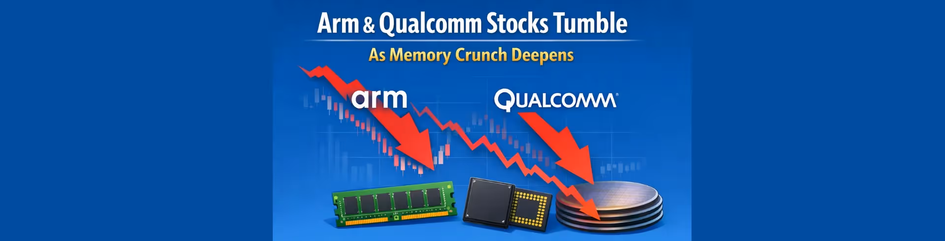 Arm and Qualcomm Stocks Fall 9% as Memory Crunch Deepens