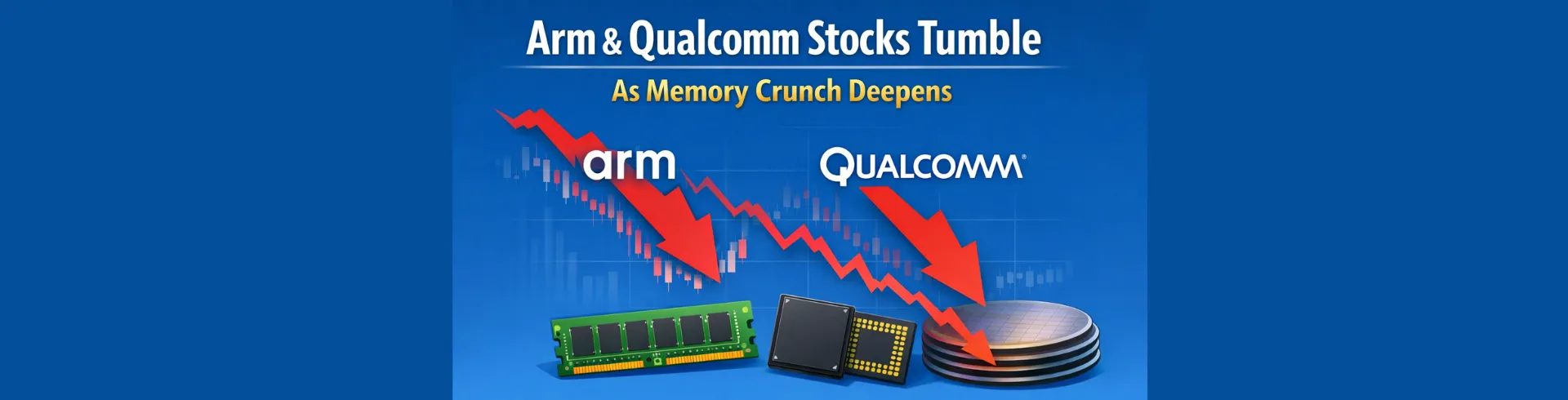 Arm and Qualcomm Stocks Fall 9% as Memory Crunch Deepens