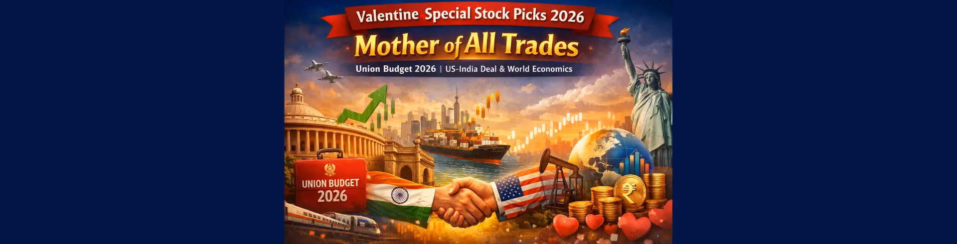 Valentine Special Stock Picks 2026: Mother of All Trades, Union Budget 2026, US-India Deal & world Economics