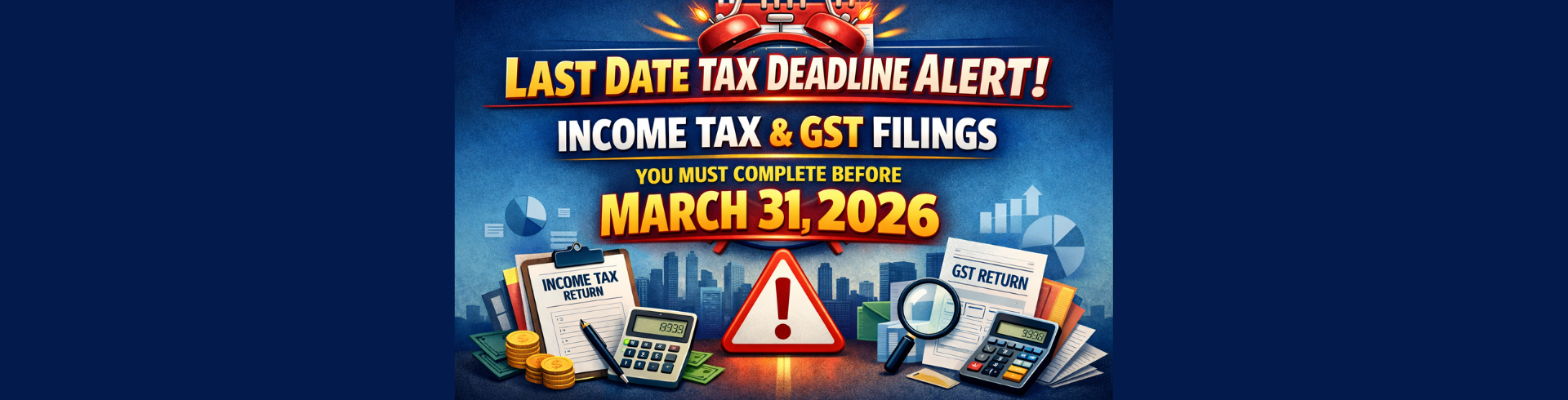 March 31, 2026 Tax Deadline: Complete Guide to Income Tax & GST Compliances in India