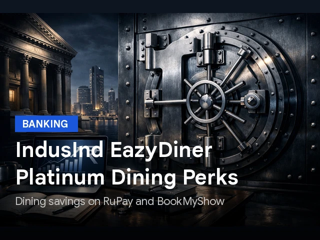 IndusInd Bank Credit Card: EazyDiner Platinum On RuPay, Dining Savings, And BookMyShow Offers