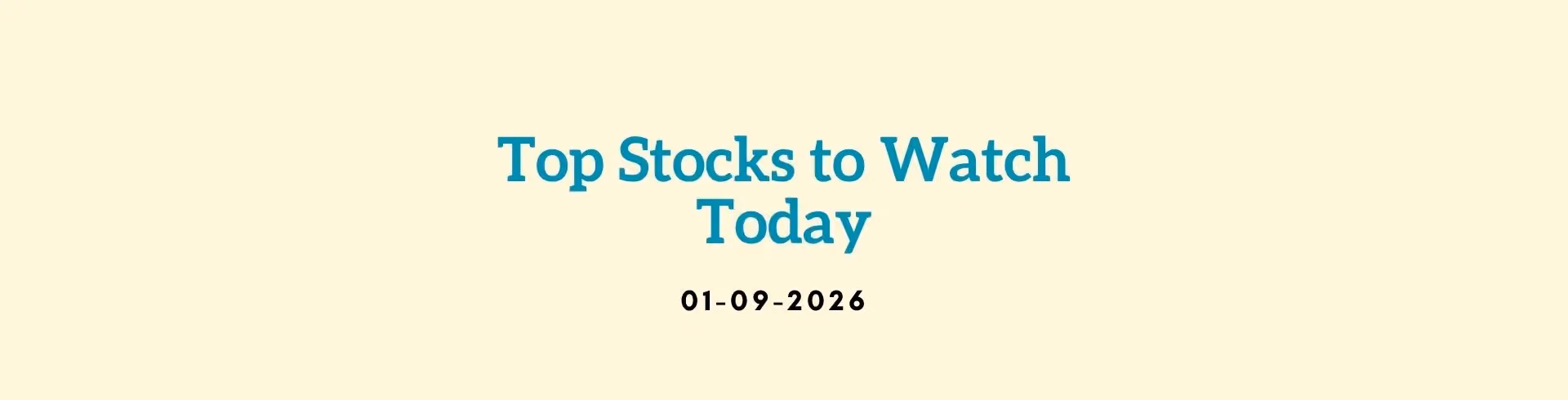 Stock Market Today: 01 September, 9 AM