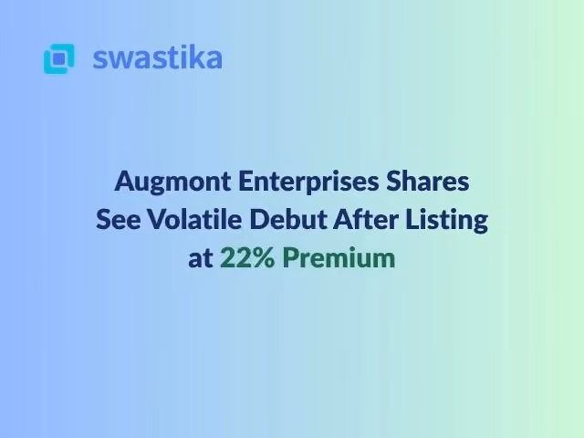 Augmont Enterprises Shares See Volatile Debut After Listing at 22% Premium