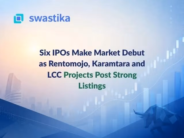 Six IPOs Make Market Debut as Rentomojo, Karamtara and LCC Projects Post Strong Listings