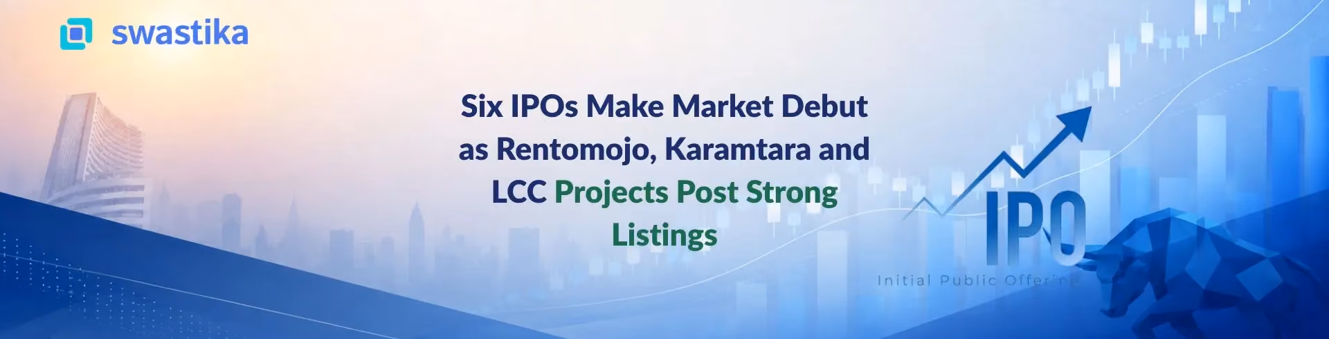 Six IPOs Make Market Debut as Rentomojo, Karamtara and LCC Projects Post Strong Listings