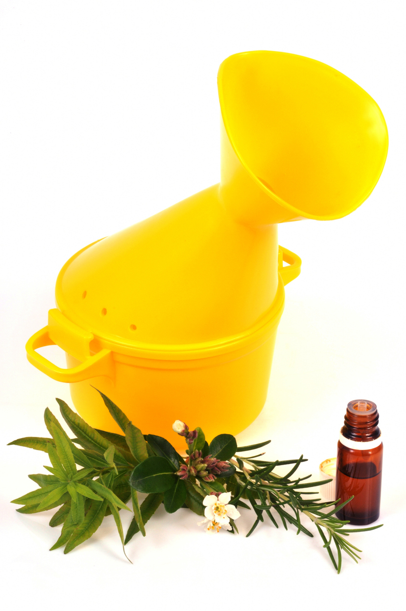 Ätherische Öle mit einem Inhalator