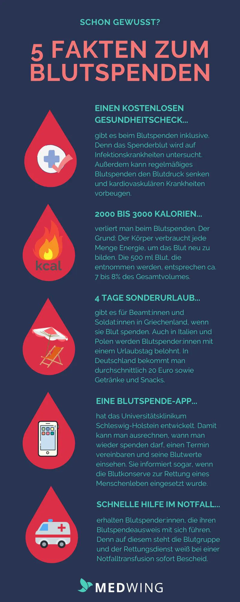 Infografik Fakten Blutspende Medwing