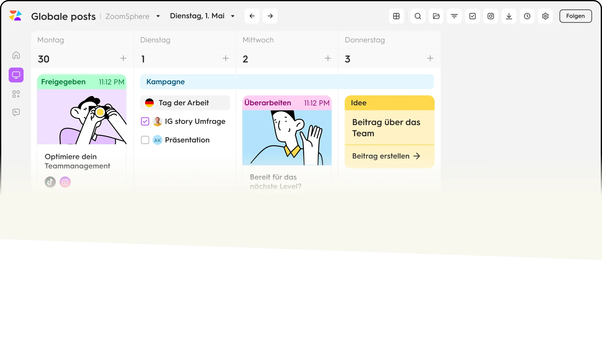 ZoomSphere dashboard