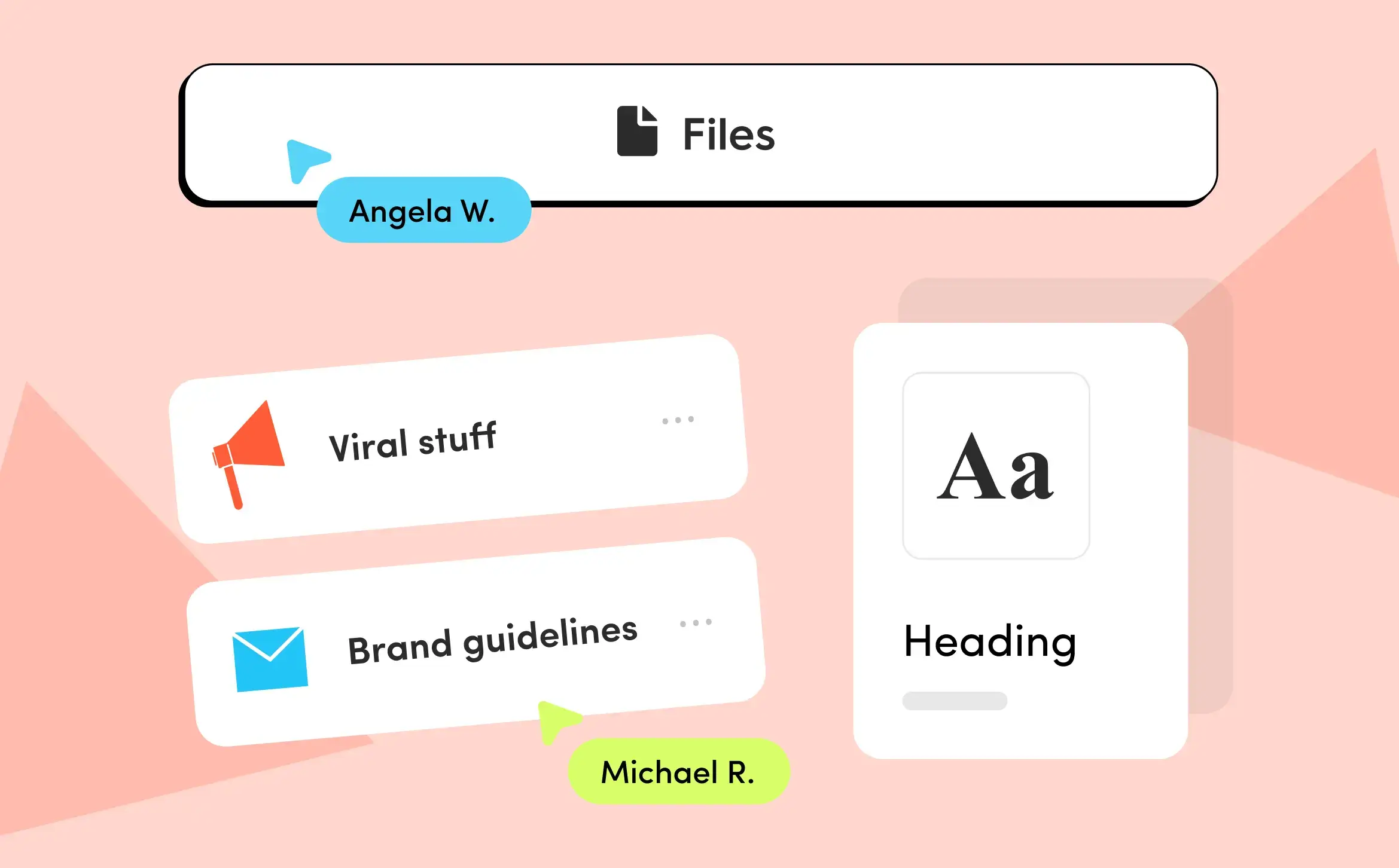 ZoomSphere Files section inside a single client workspace with organized brand assets