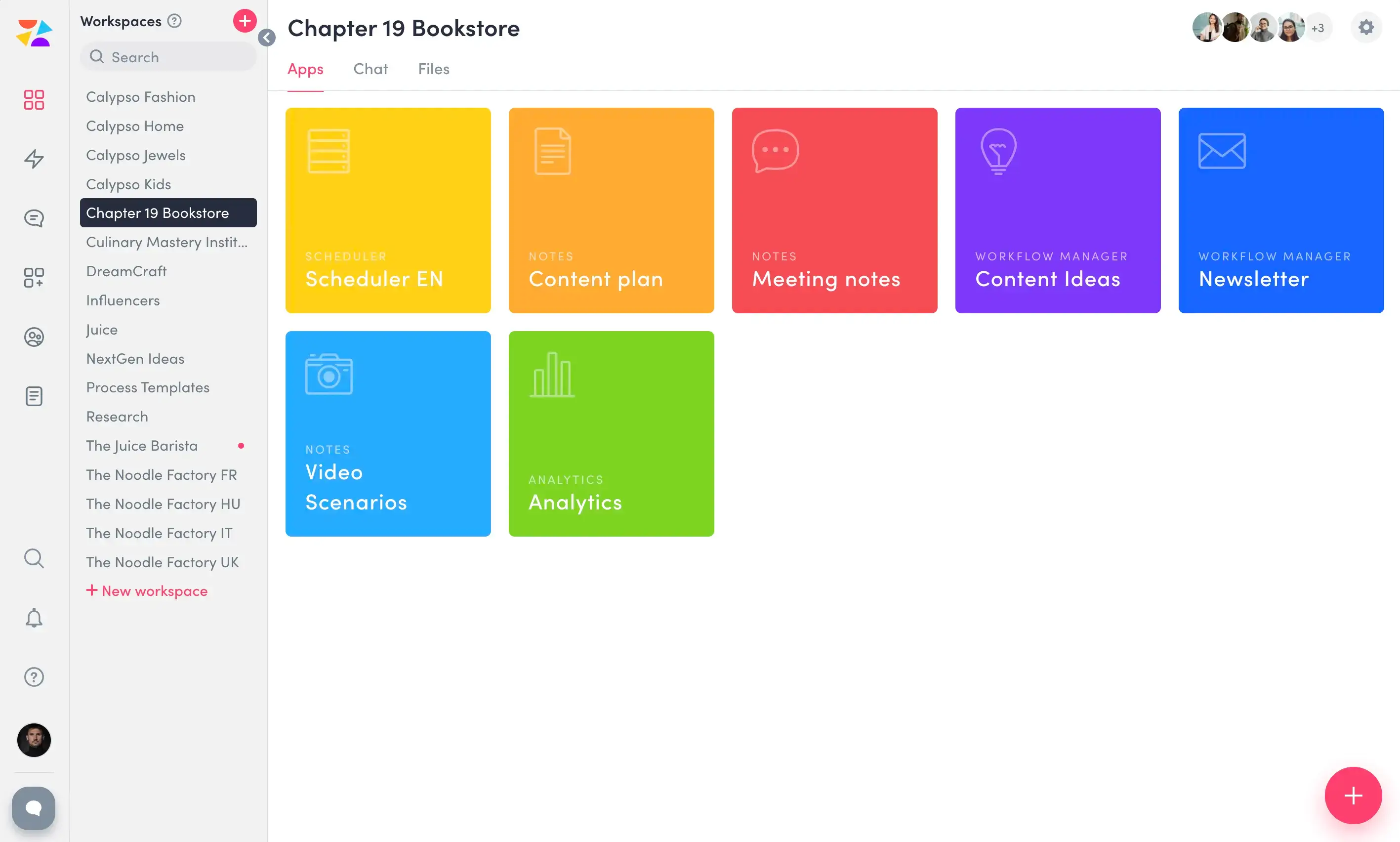 ZoomSphere Workspace showing multiple client accounts in one dashboard" Caption: "ZoomSphere Workspaces — one dashboard for every client, every channel.