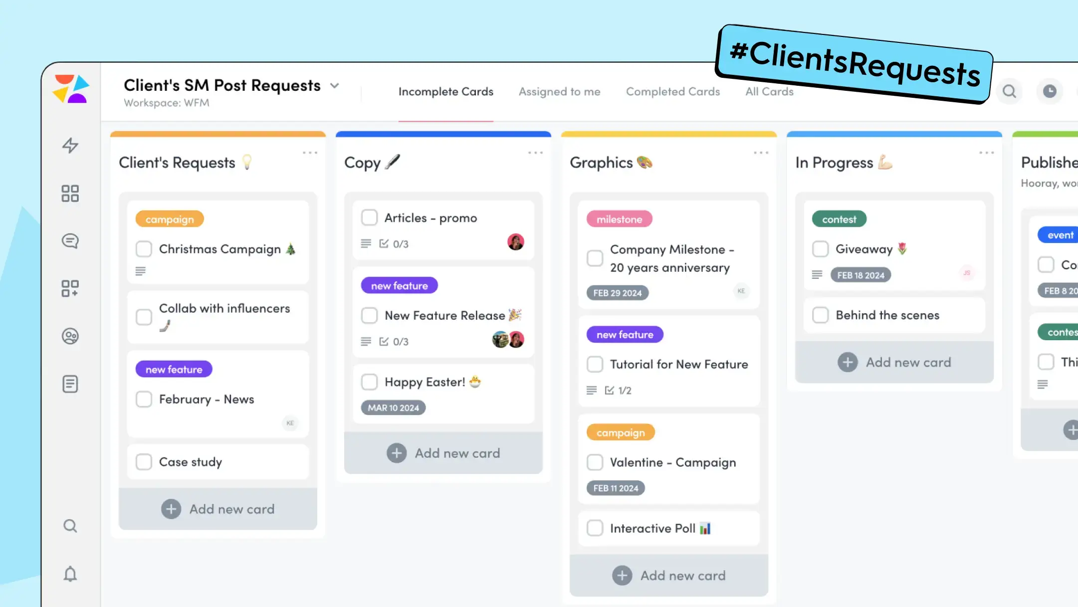 ZoomSphere's team collaboration: Workflow Manager.