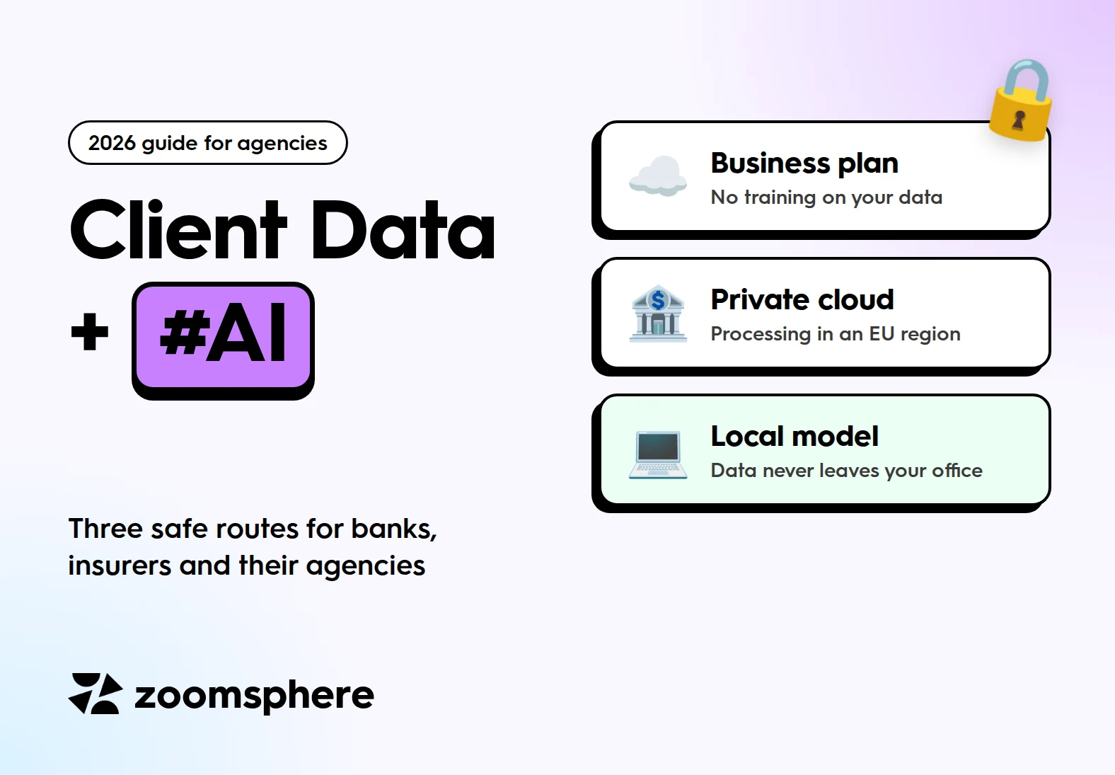 Client Data + AI: three safe routes, business plan, private cloud and local model