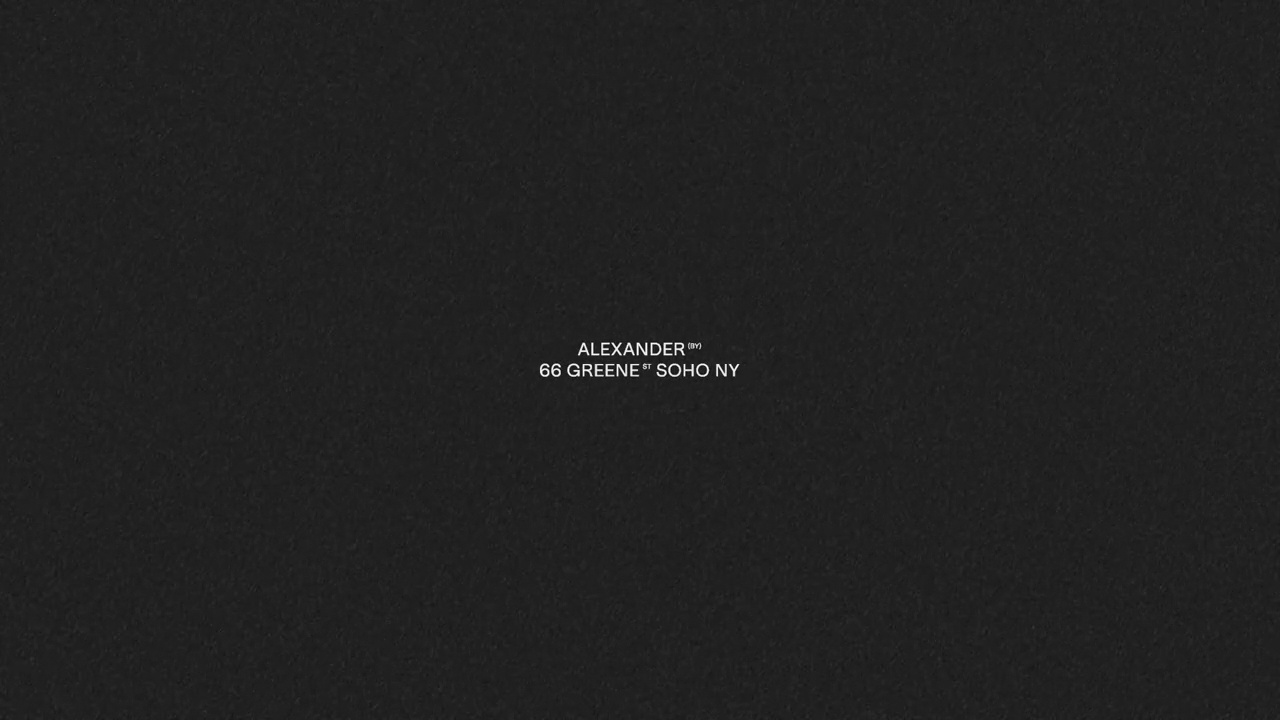 Still from BY ALEXANDER, the 66 Greene St opening visual featuring Cash Cobain