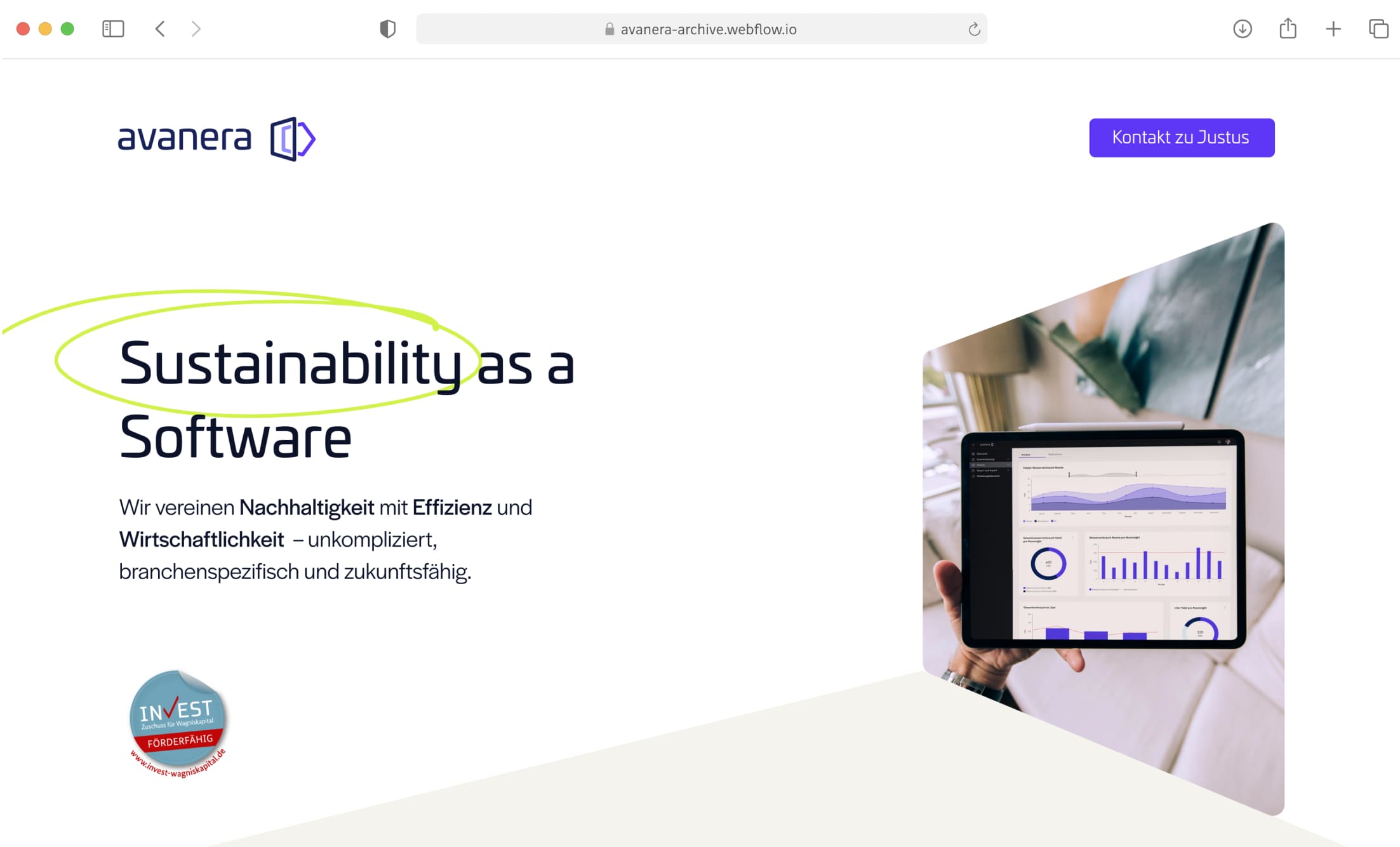 Preview avanera website