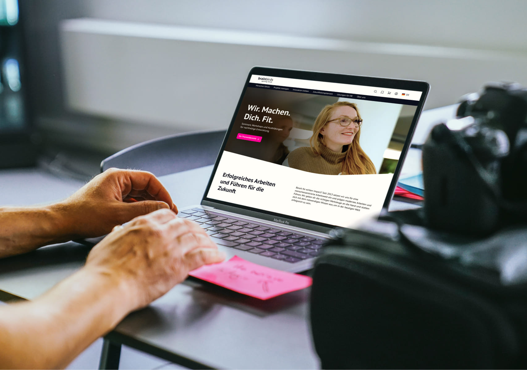 Brainbirds website mockup