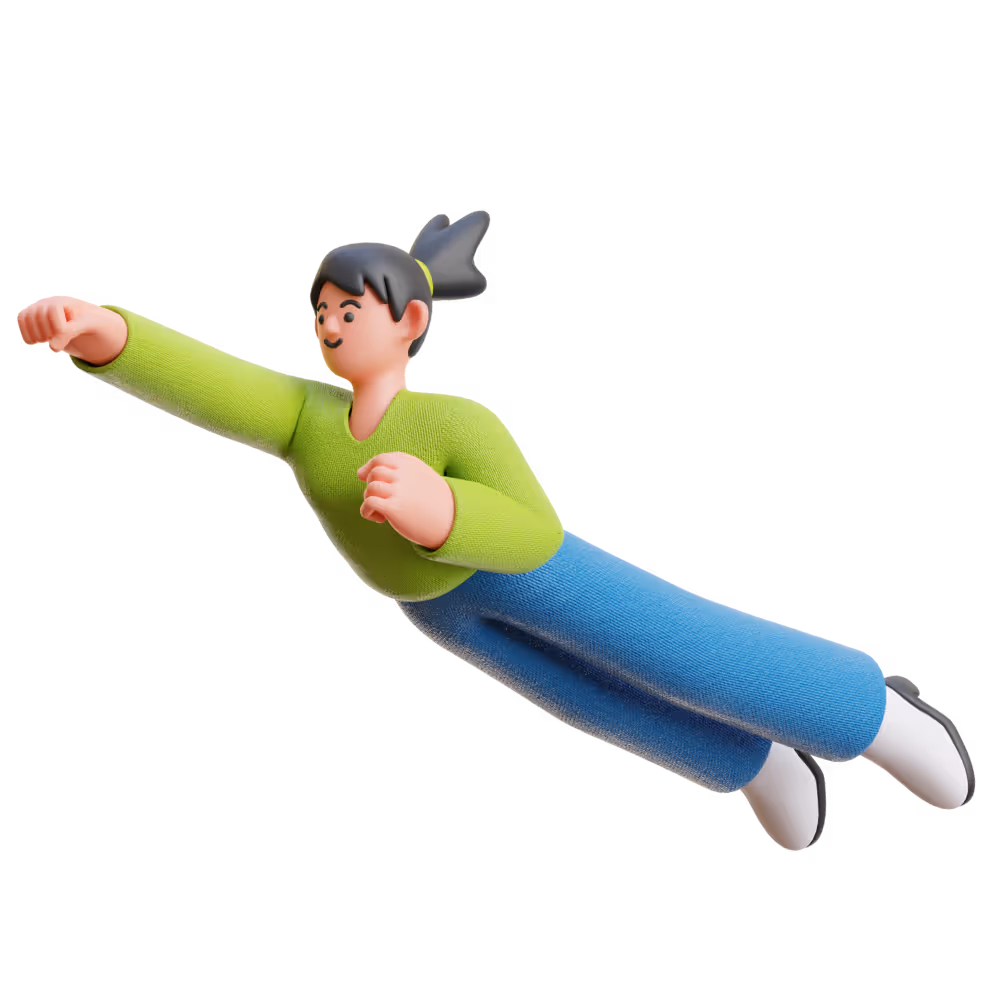 Flying woman eBloom