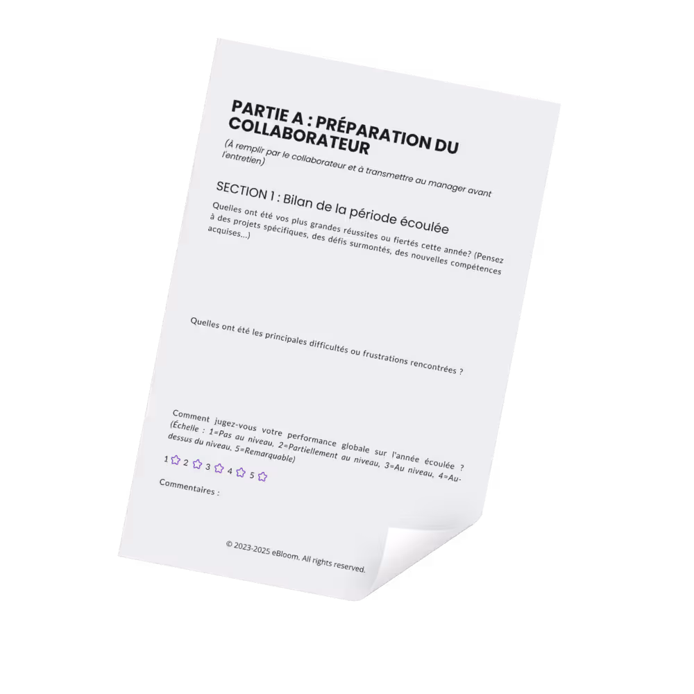 Evaluation annuelle template