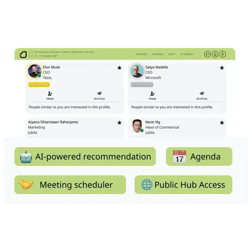 Illustration of the Deploy stage where Jublia AI powers event engagement tools across native apps, web apps, and website widgets for attendees and exhibitors.
