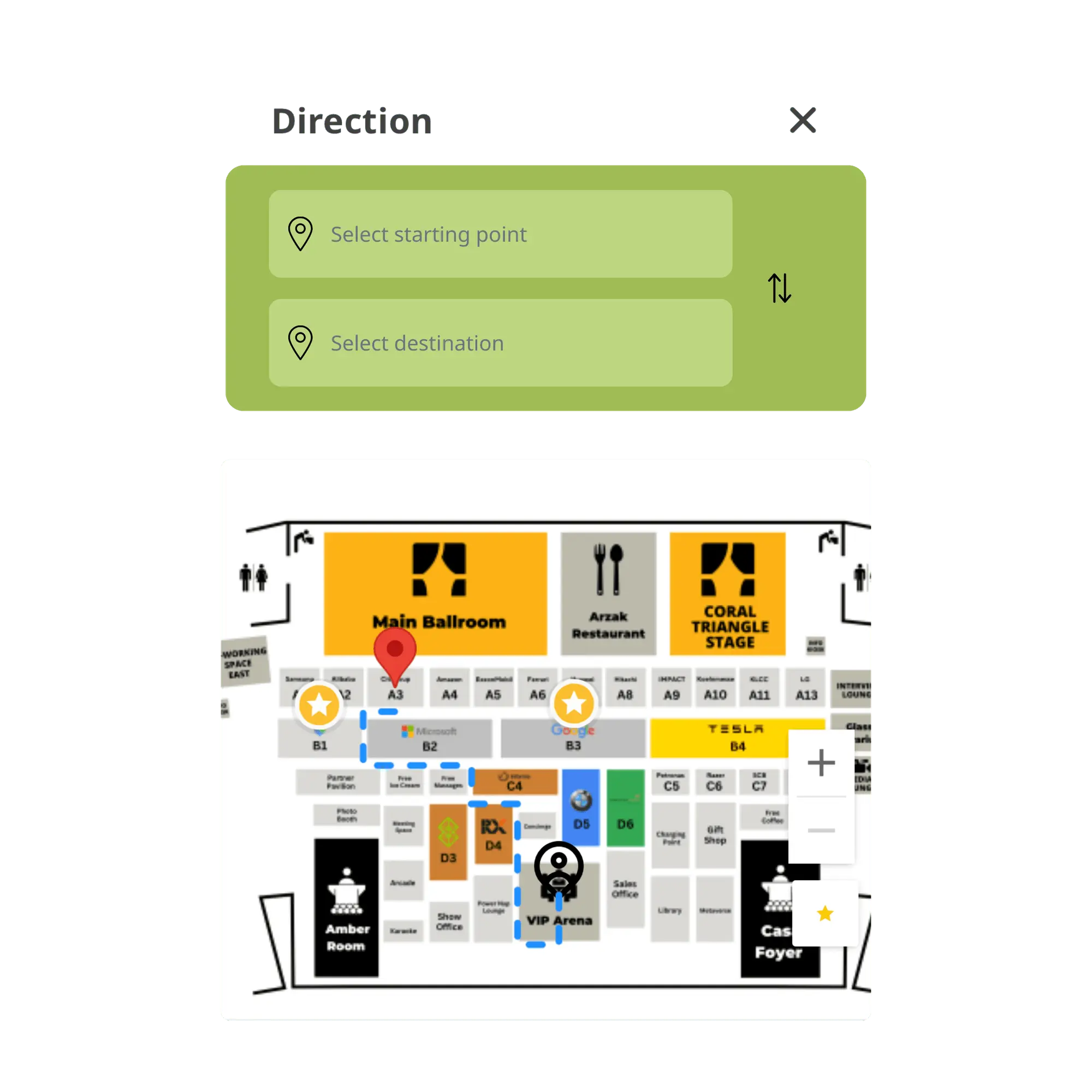 Illustration of the Deploy stage where Jublia AI powers event engagement tools across native apps, web apps, and website widgets for attendees and exhibitors.