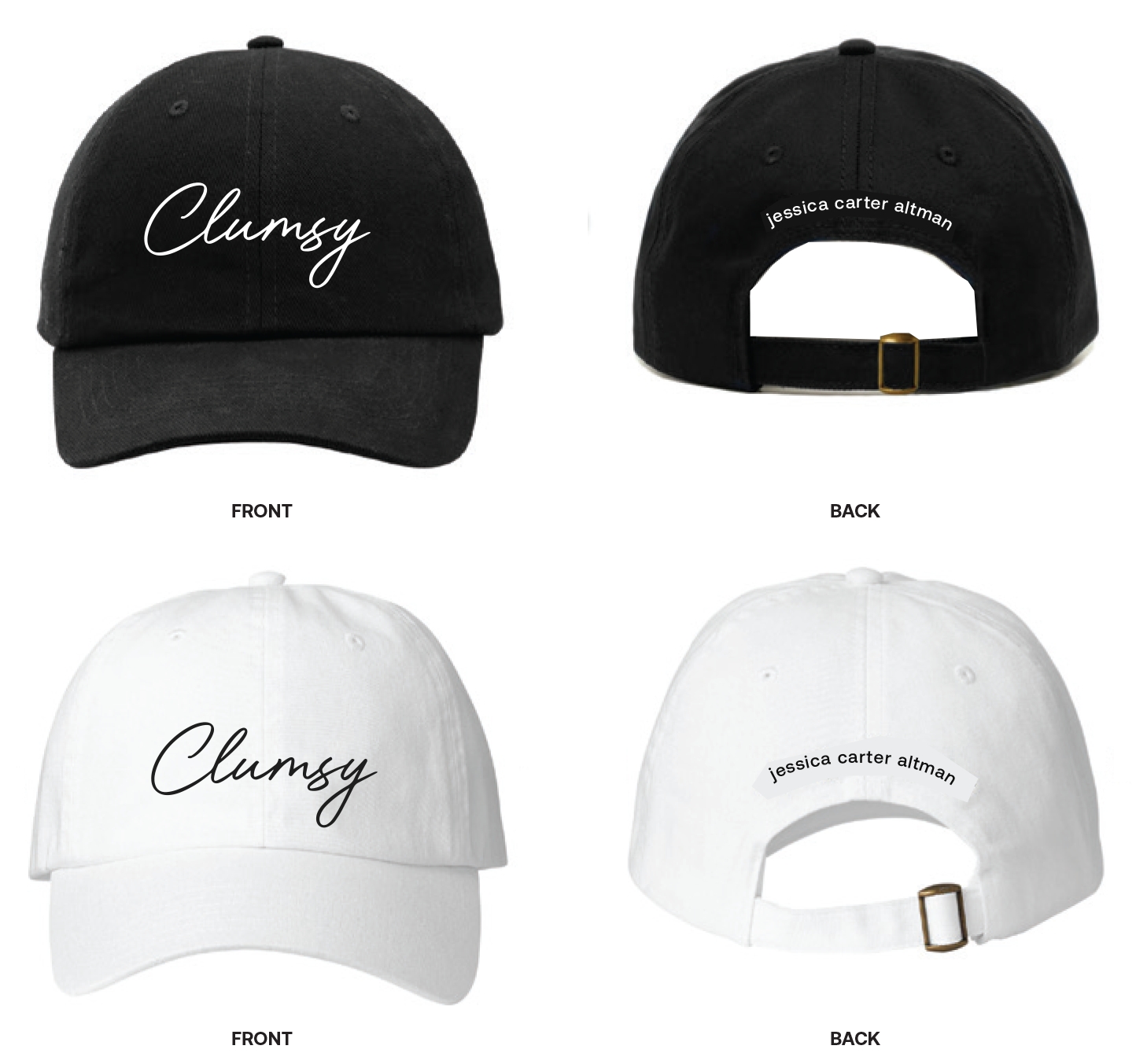 "Clumsy" Cap 100% cotton bio-washed chino twill Unstructured, six-panel, low-profile Pre-curved visor Self-fabric tr-glide buckle closure - antique brass Tea...