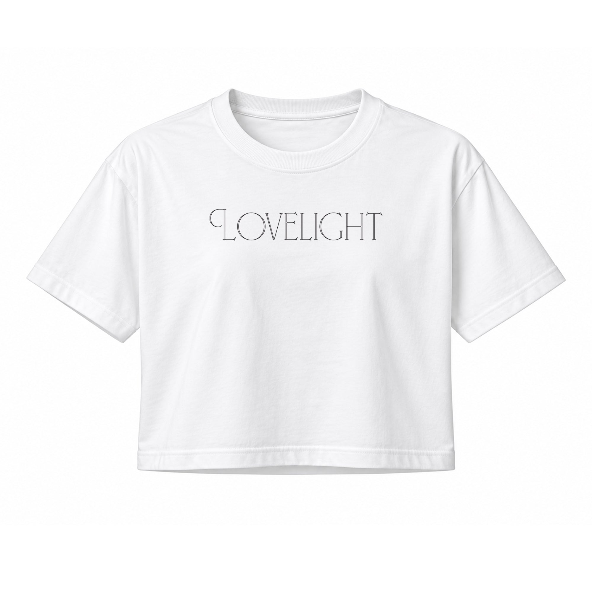Available in white.Printed front and back. Bella+Canvas Women's Flowy Crop Tee 65% Poly 35% Viscose 32 single 3.7 oz