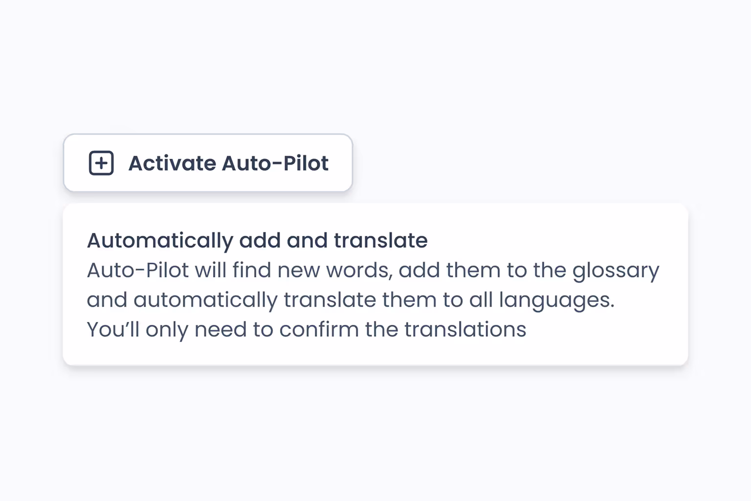 App Translation Management Auto-Pilot Settings