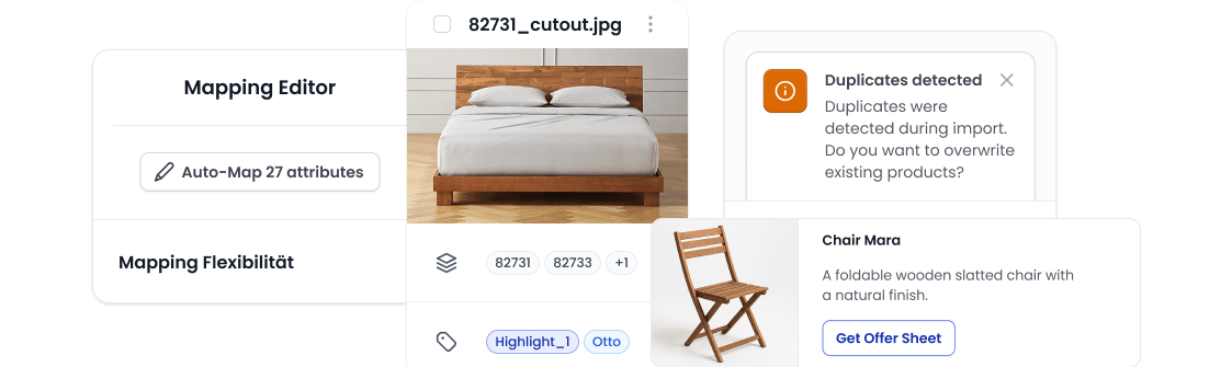 shopvibes PIM features mockup