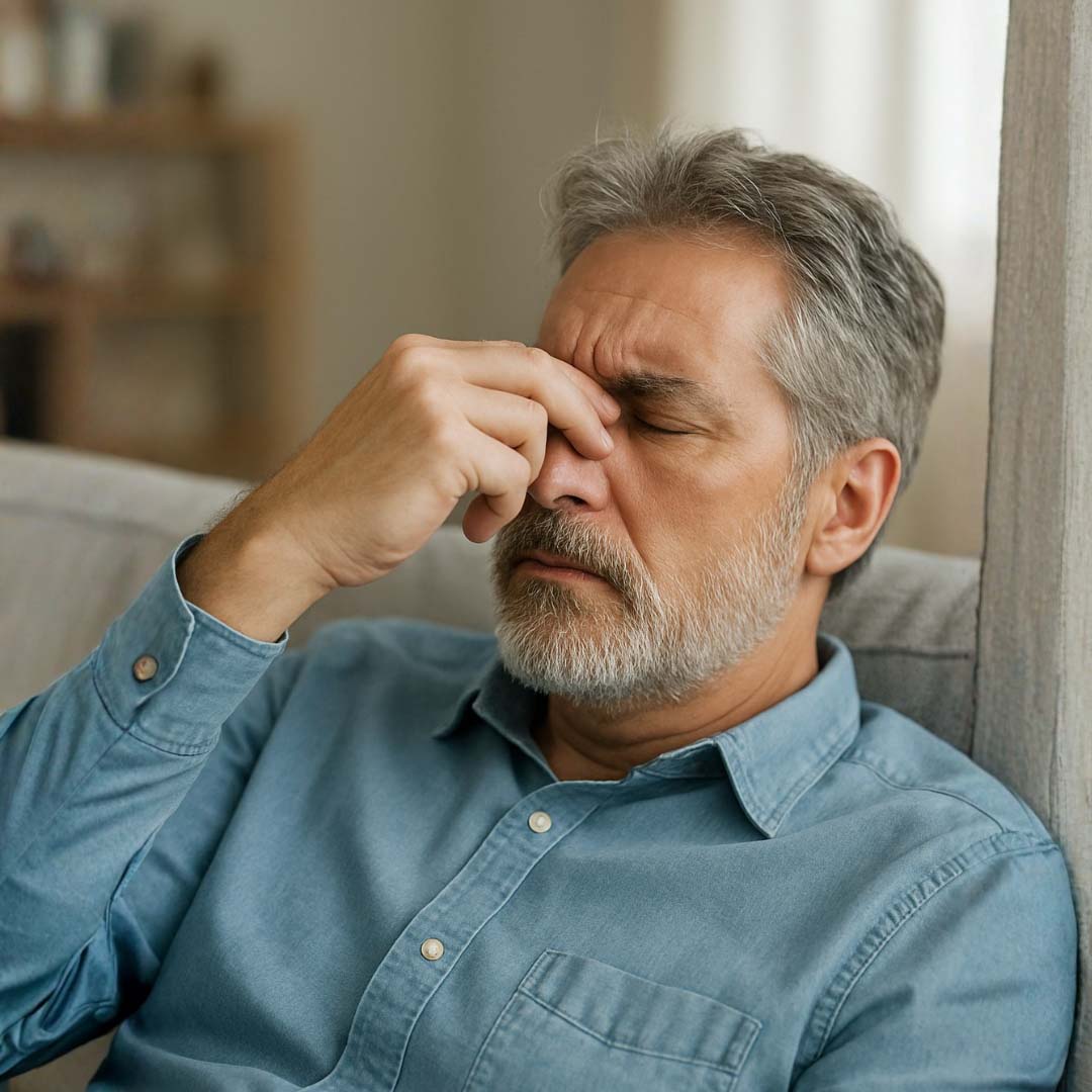 Patient suffering from Sinus infection taking medication from ENT & Allergy of New Orleans