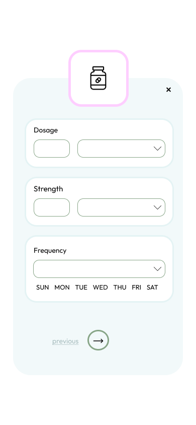 medicine customize page mockup