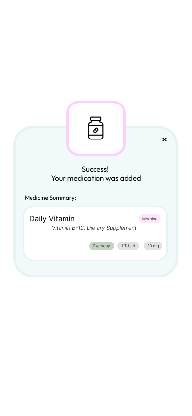 medicine customize page mockup