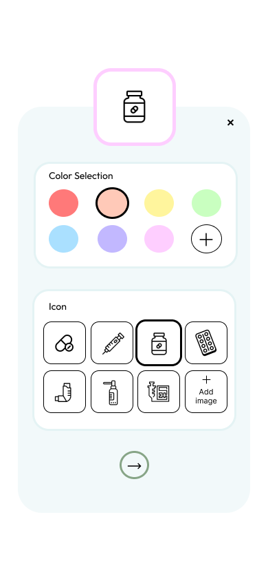 medicine customize page mockup