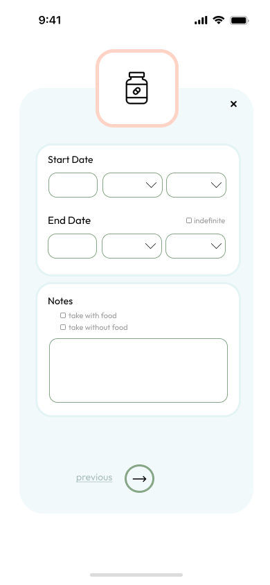 mobile medication customize page final design