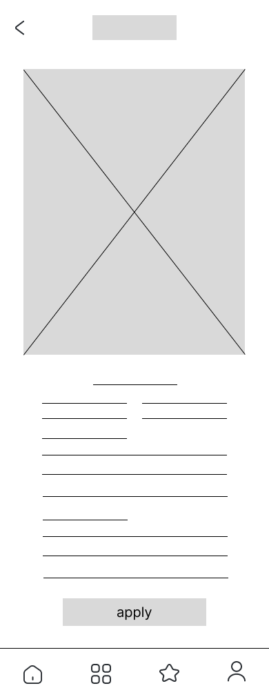 pet page mobile digital wireframe