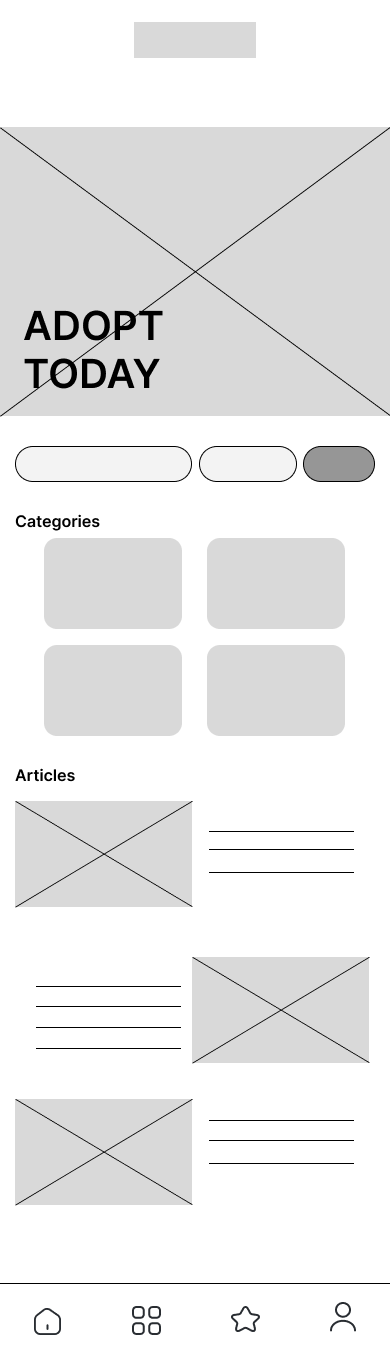 homepage mobile digital wireframe