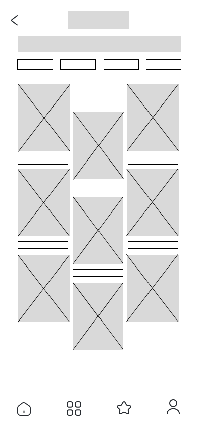 gallery mobile digital wireframe