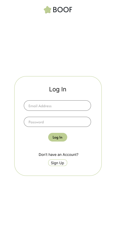 log in mobile mockup